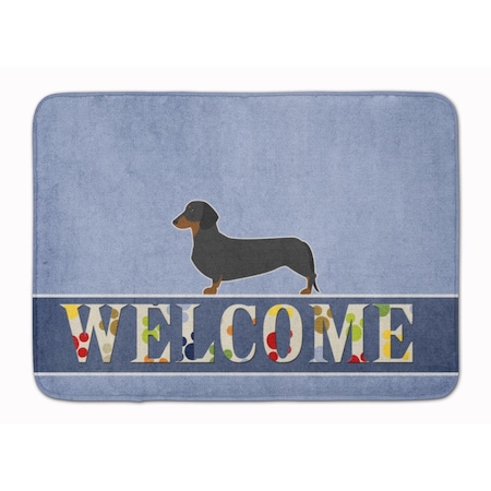 Carolines Treasures Dachshund Welcome Machine Washable Memory Foam Mat BB5486RUG